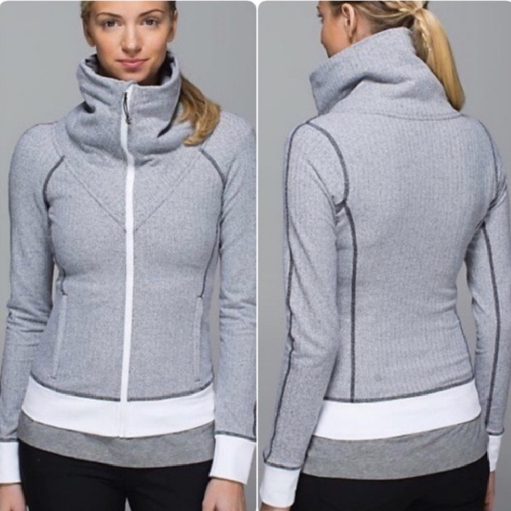 Lululemon Be Present Ghost Herringbone Jacket Size 8